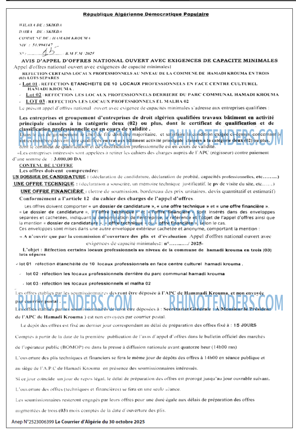 Le Courrier d'Algerie