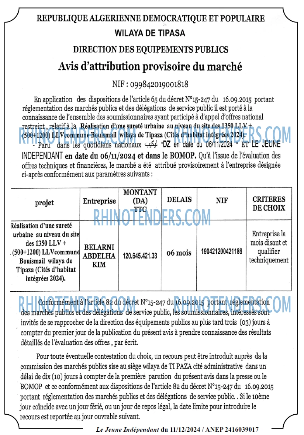 Le jeune indépendant