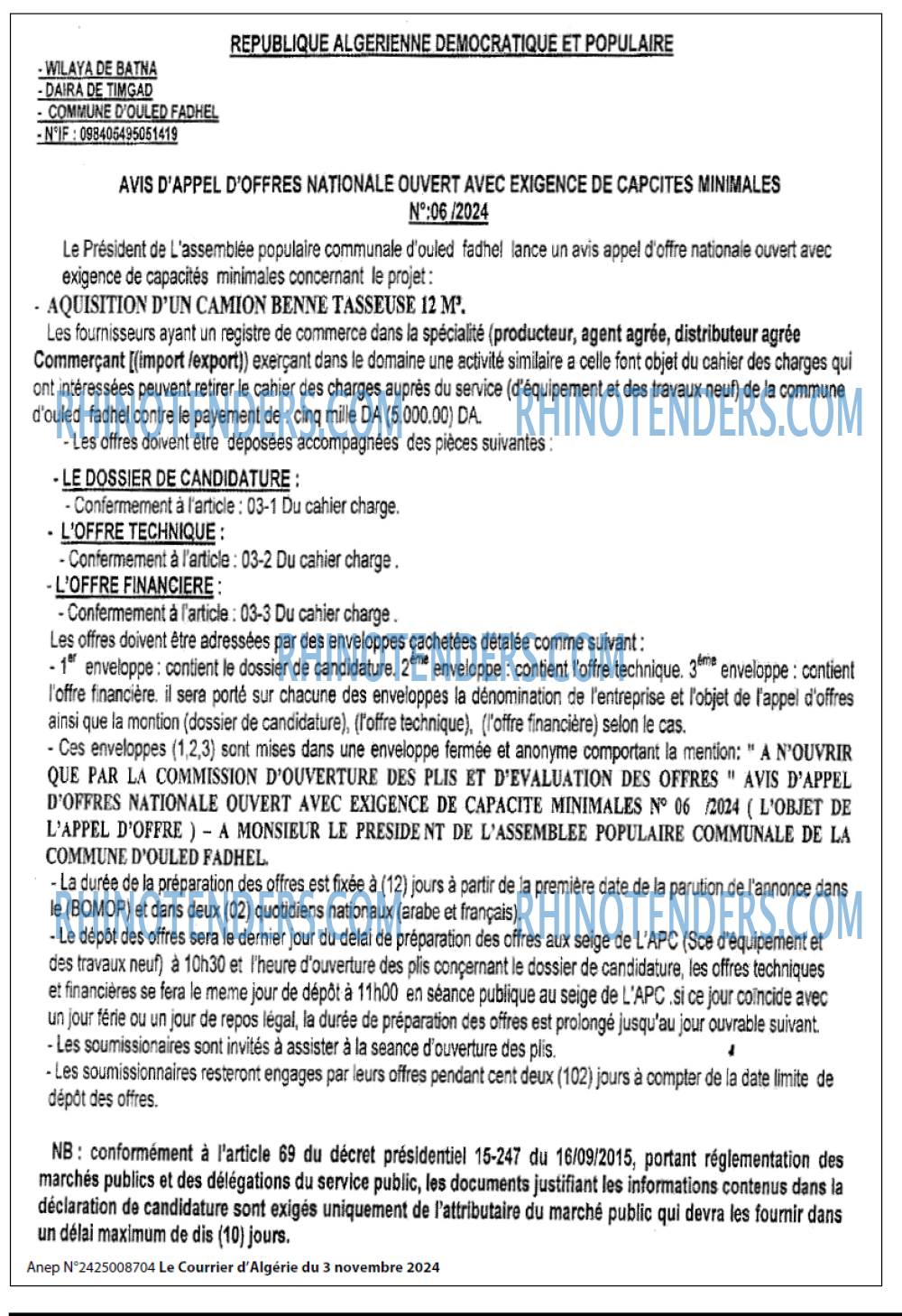 Le Courrier d'Algerie
