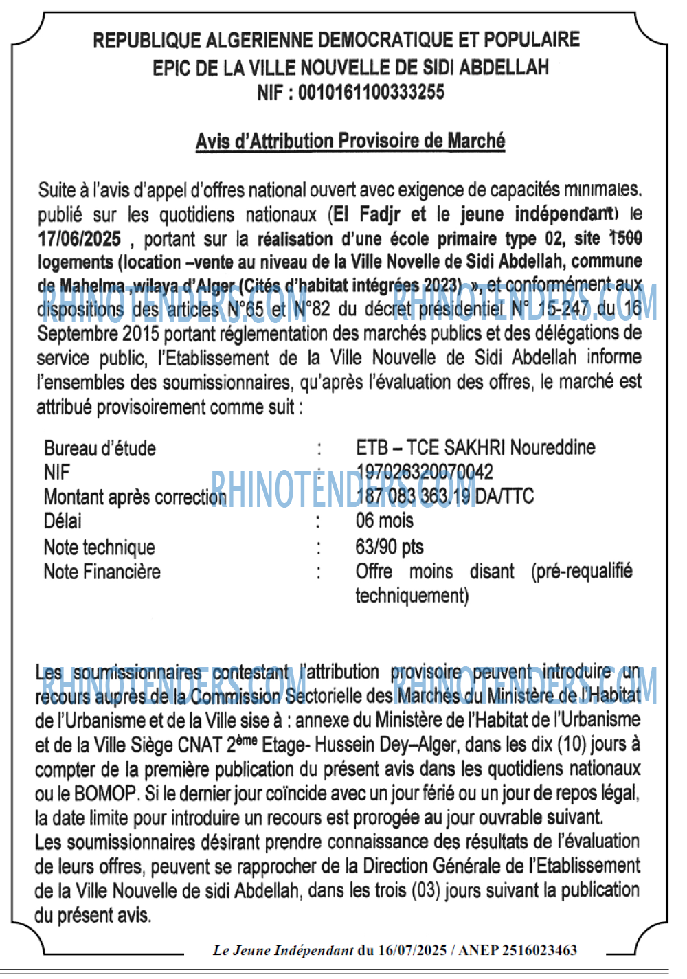 Le jeune indépendant