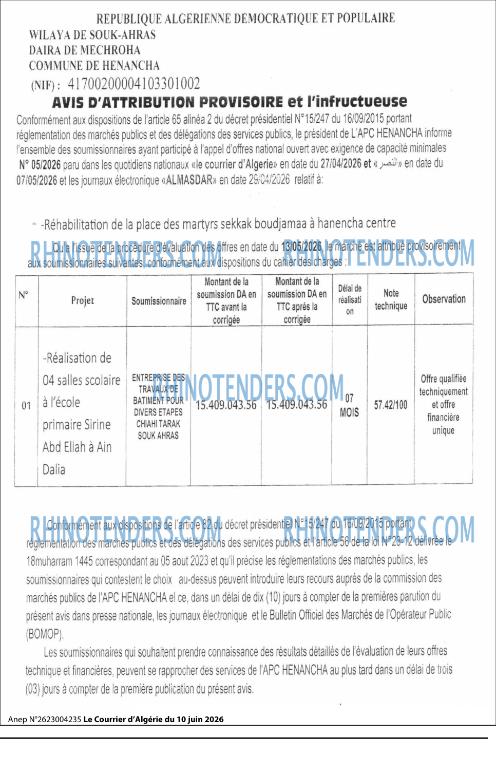 Le Courrier d'Algerie