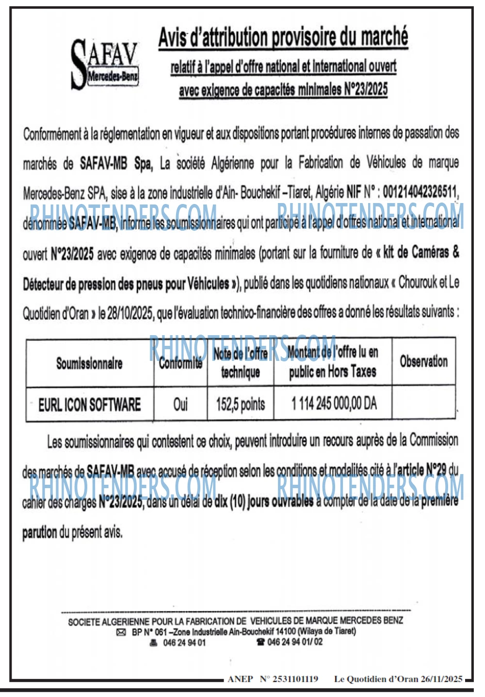 Le Quotidien d'Oran