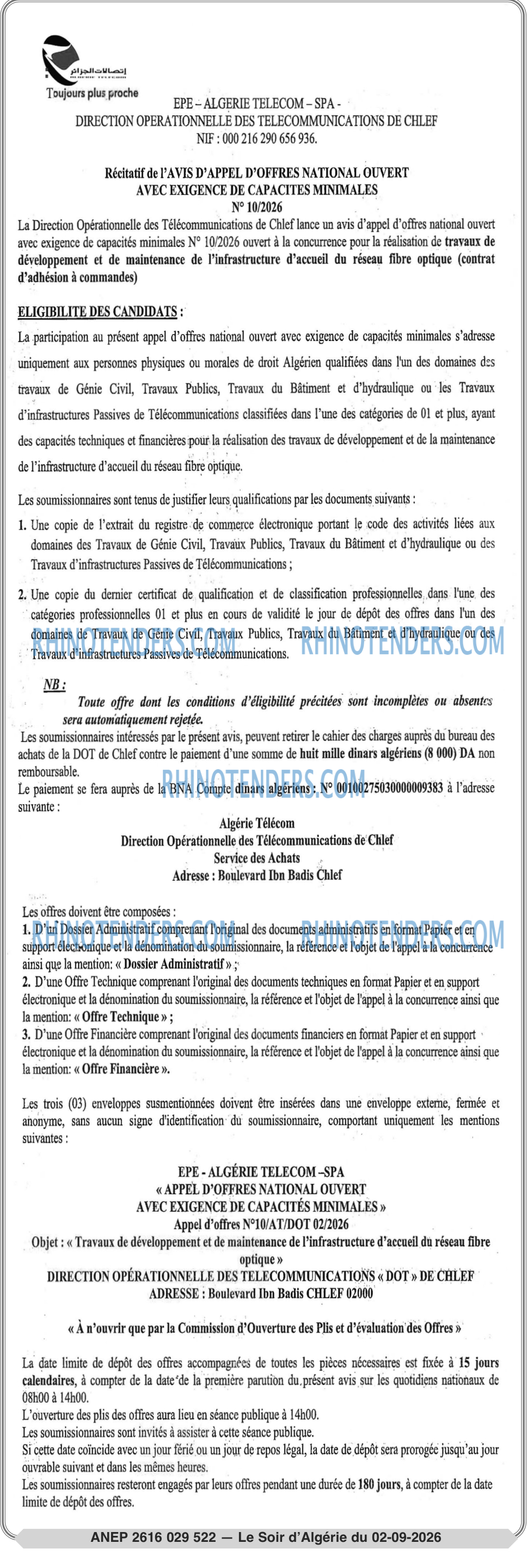 LE SOIR D'ALGERIE