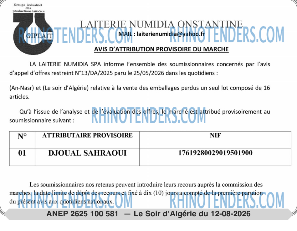 LE SOIR D'ALGERIE