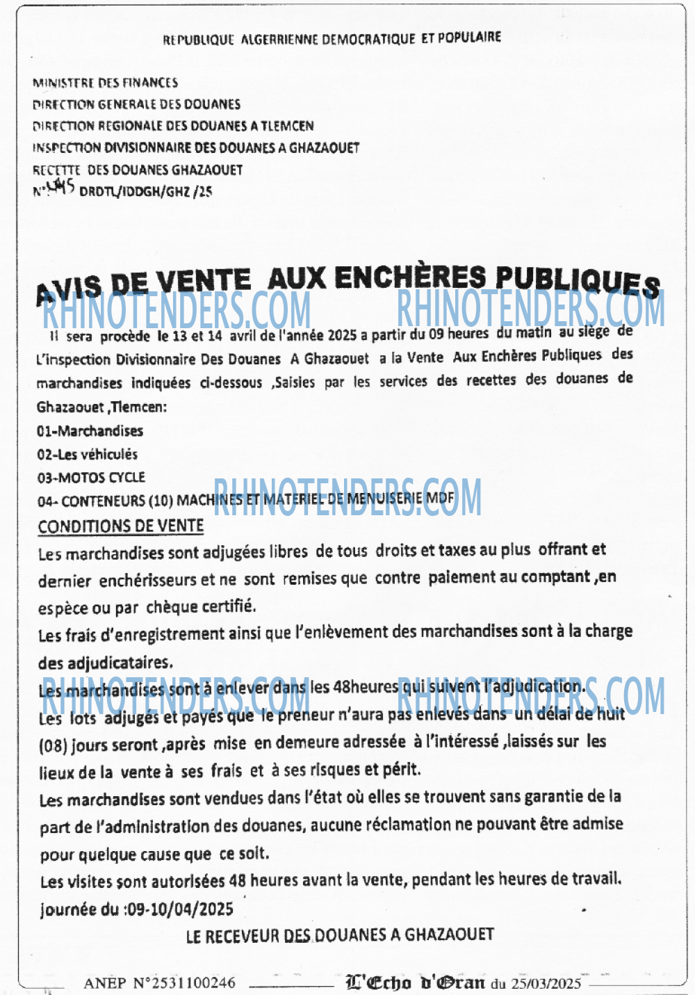 LE QUOTIDIEN DE CONSTANTINE