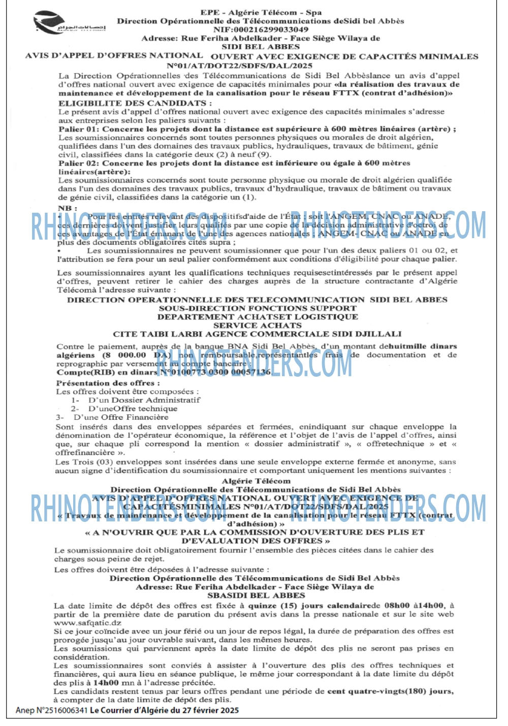 Le Courrier d'Algerie