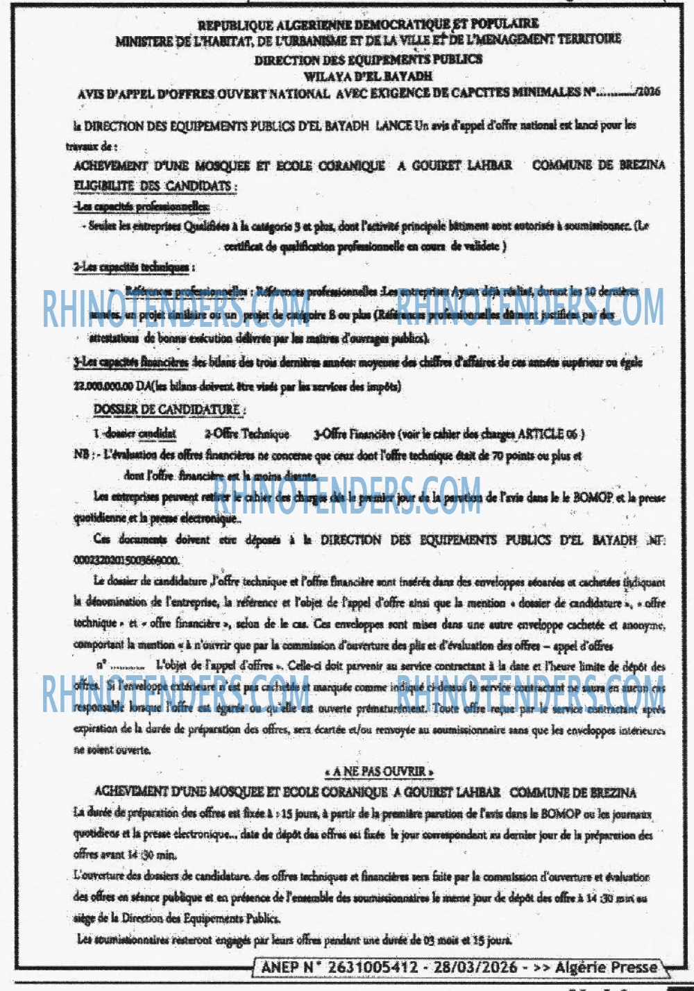 ALGERIE PRESSE