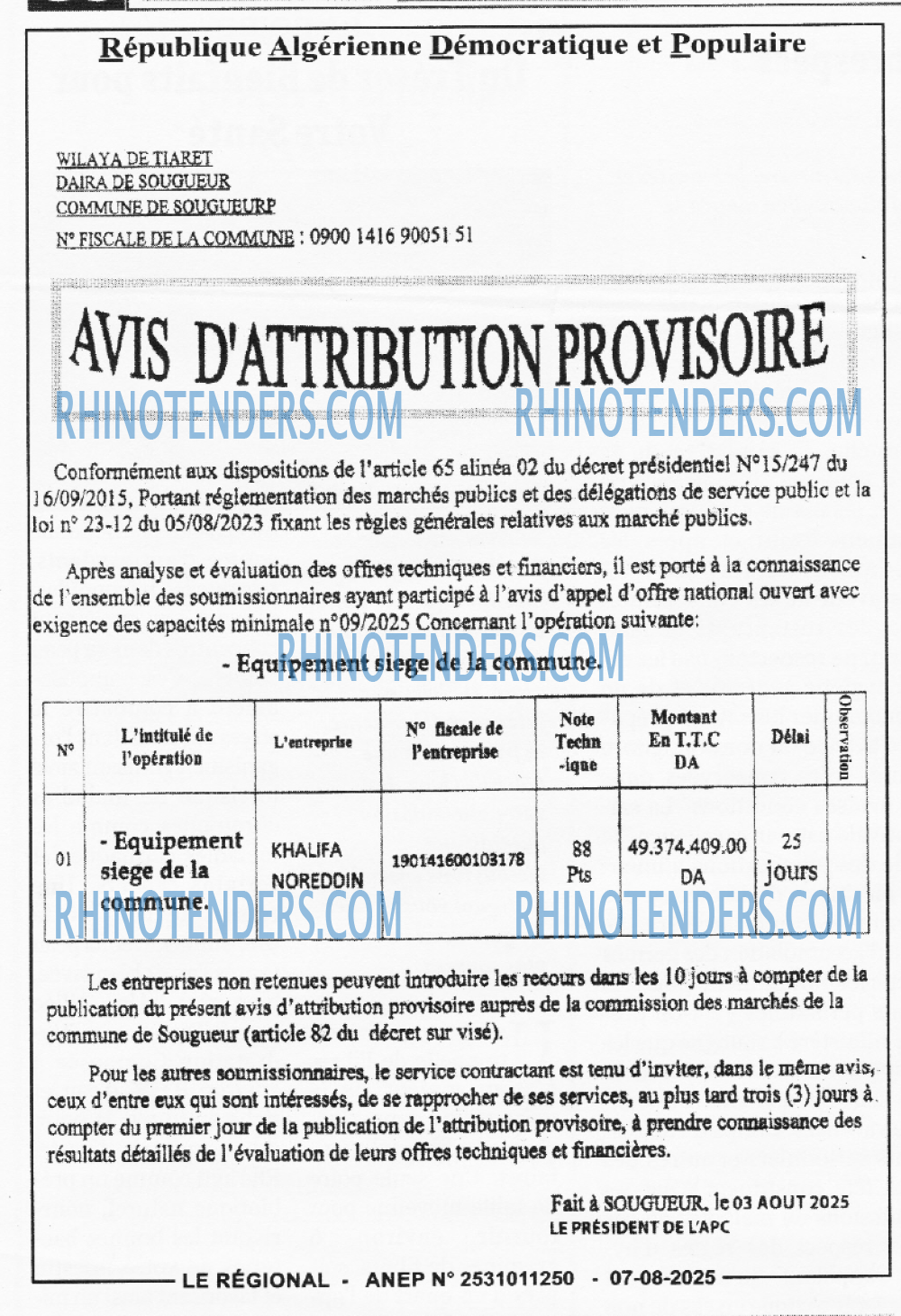 LE REGIONAL