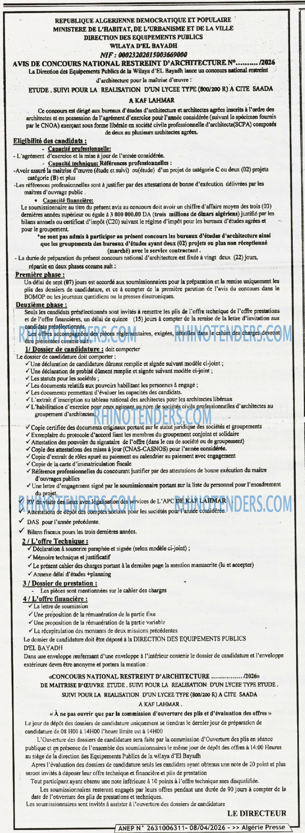 ALGERIE PRESSE