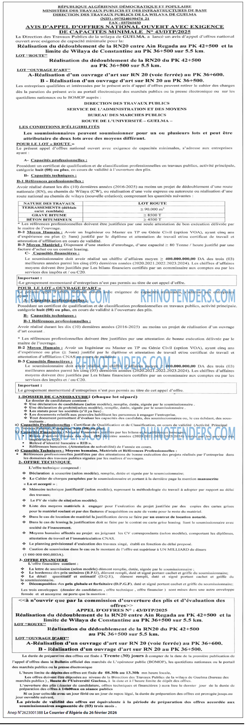 Le Courrier d'Algerie