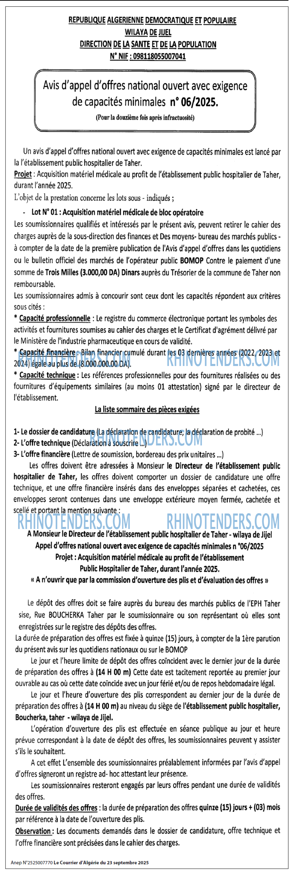Le Courrier d'Algerie