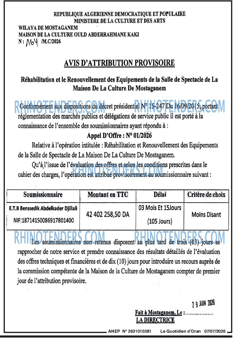 Le Quotidien d'Oran