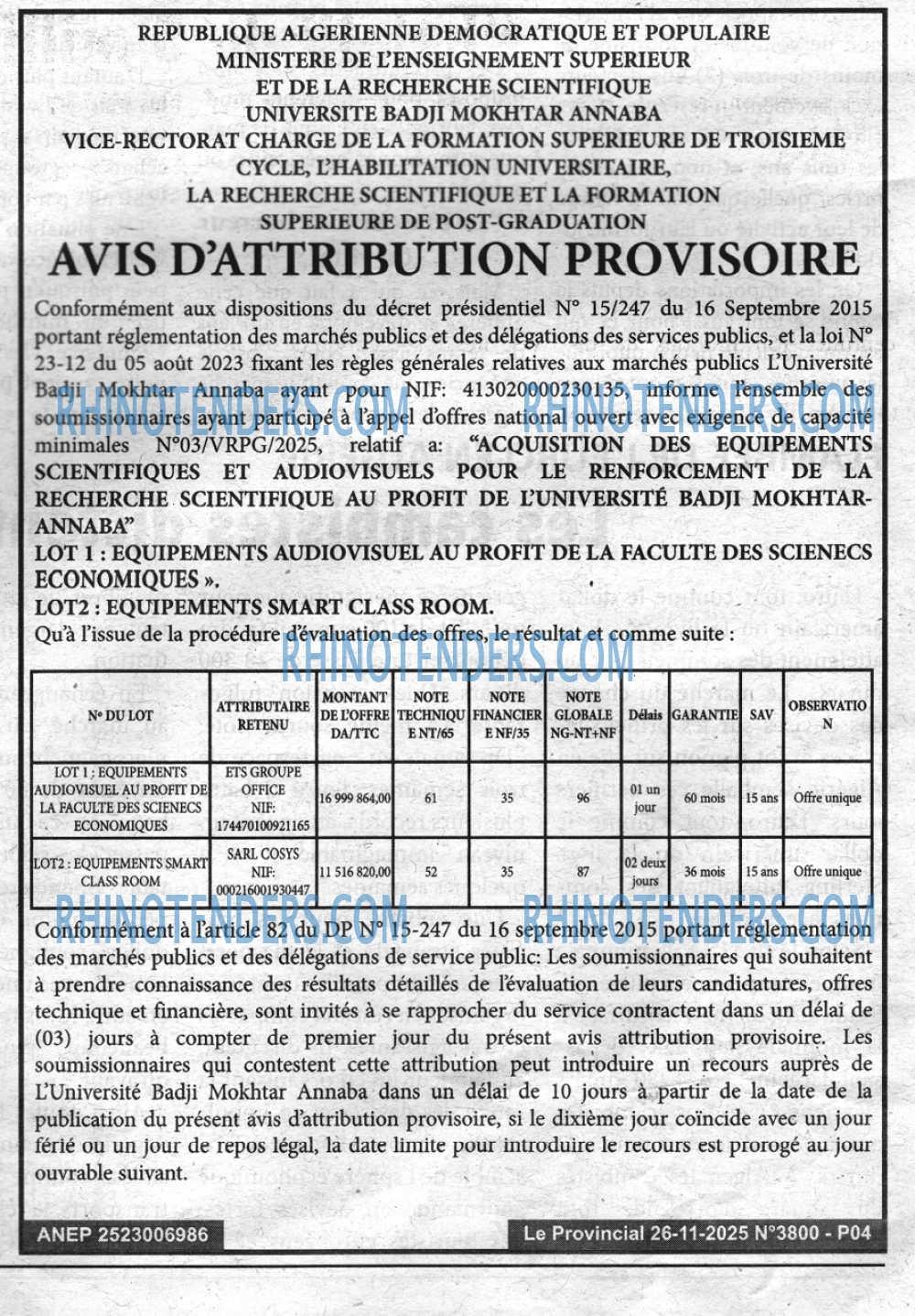 LE PROVINCIAL