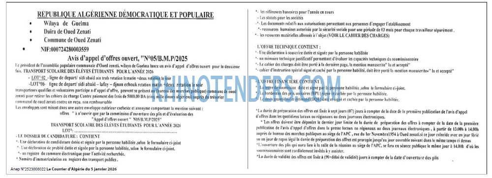 Le Courrier d'Algerie