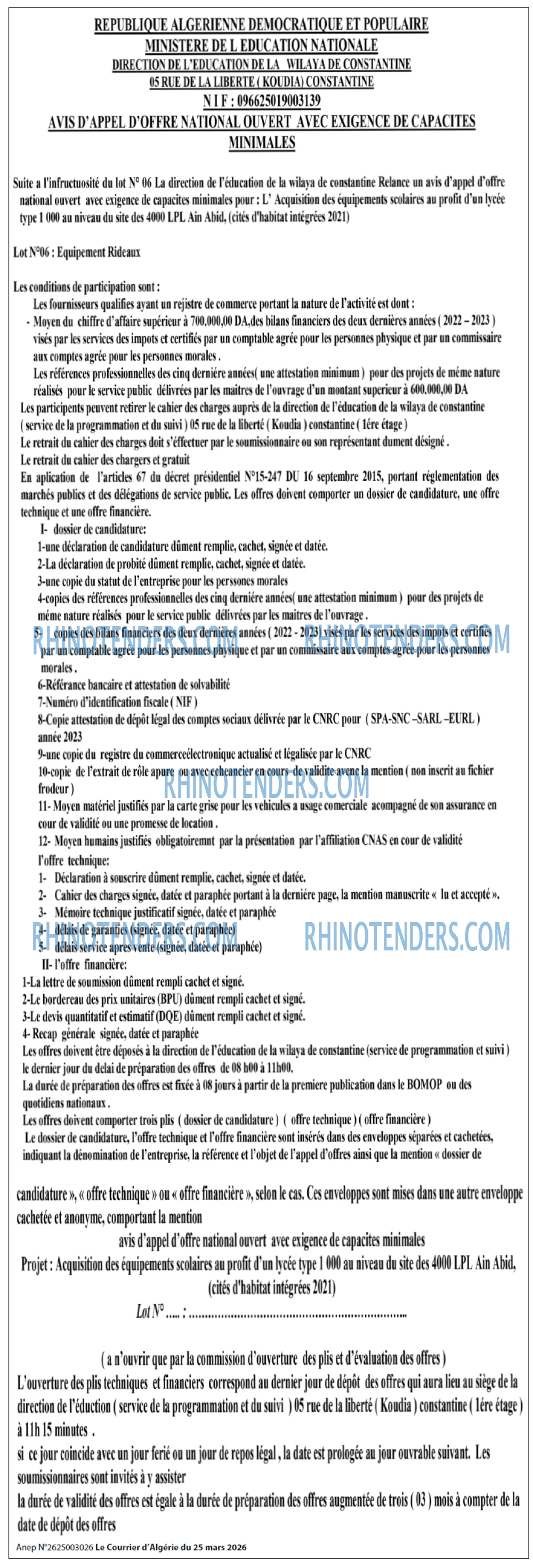 Le Courrier d'Algerie
