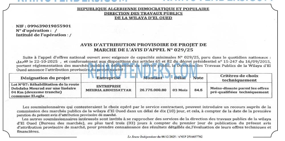 Jeune Independant
