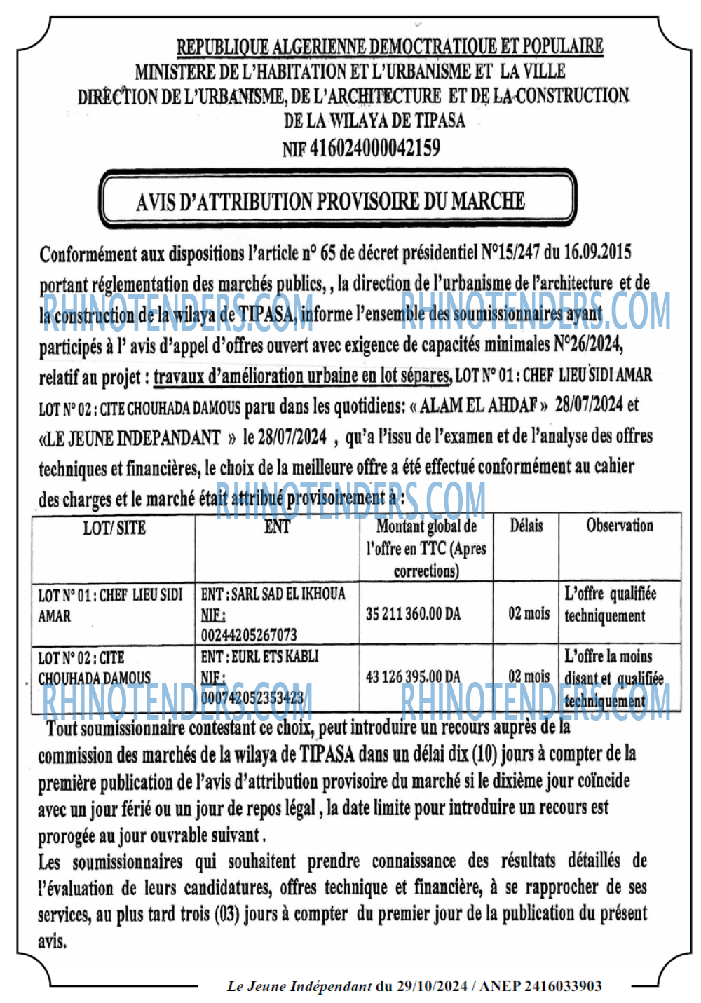 Le jeune indépendant