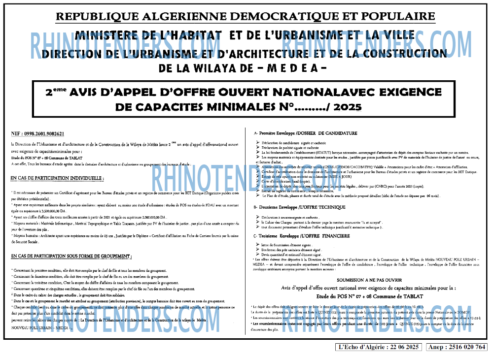 L'ECHO D'ALGERIE