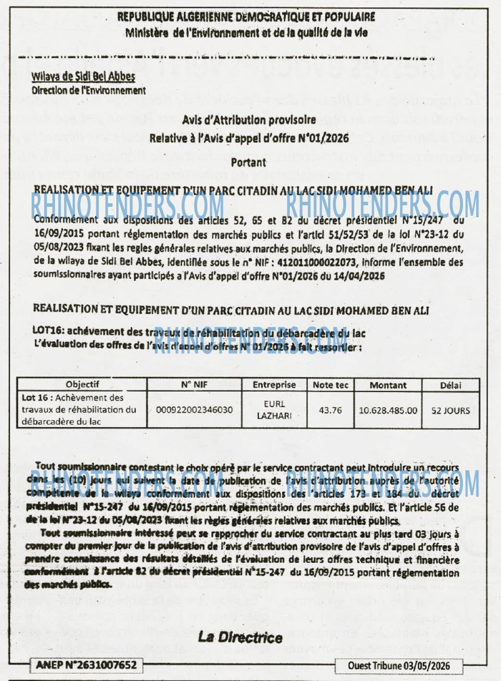 ouest TRIBUNE