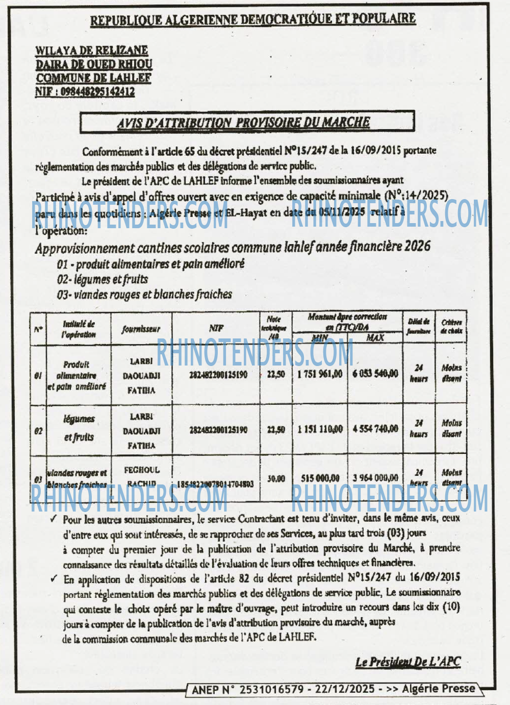 ALGERIE PRESSE