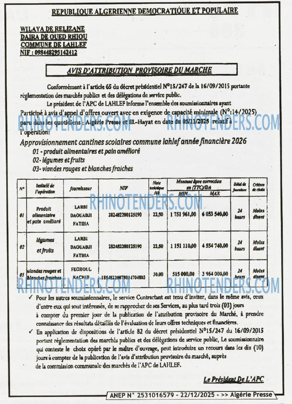 ALGERIE PRESSE