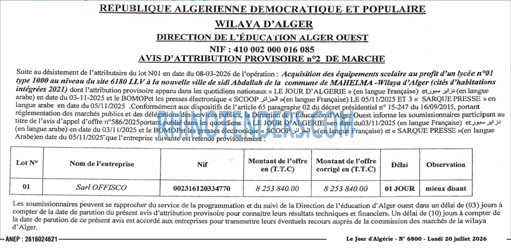 Le Jour d'Algérie