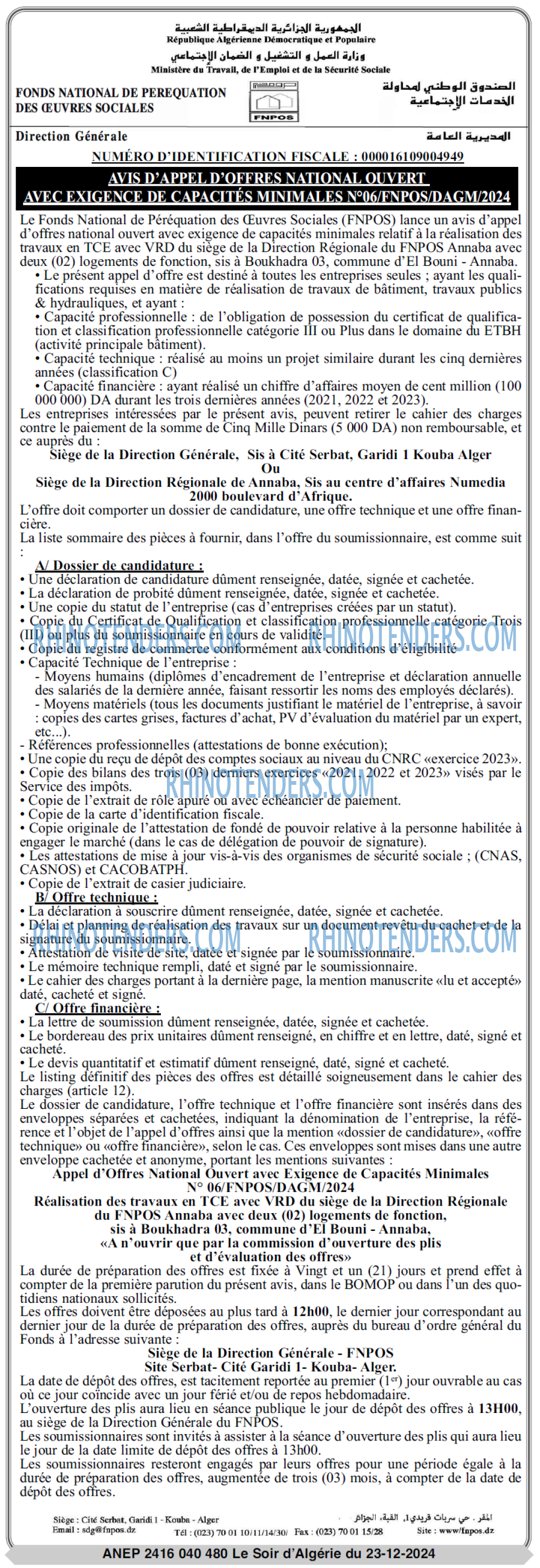 LE SOIR D'ALGERIE