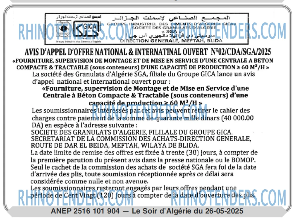 LE SOIR D'ALGERIE