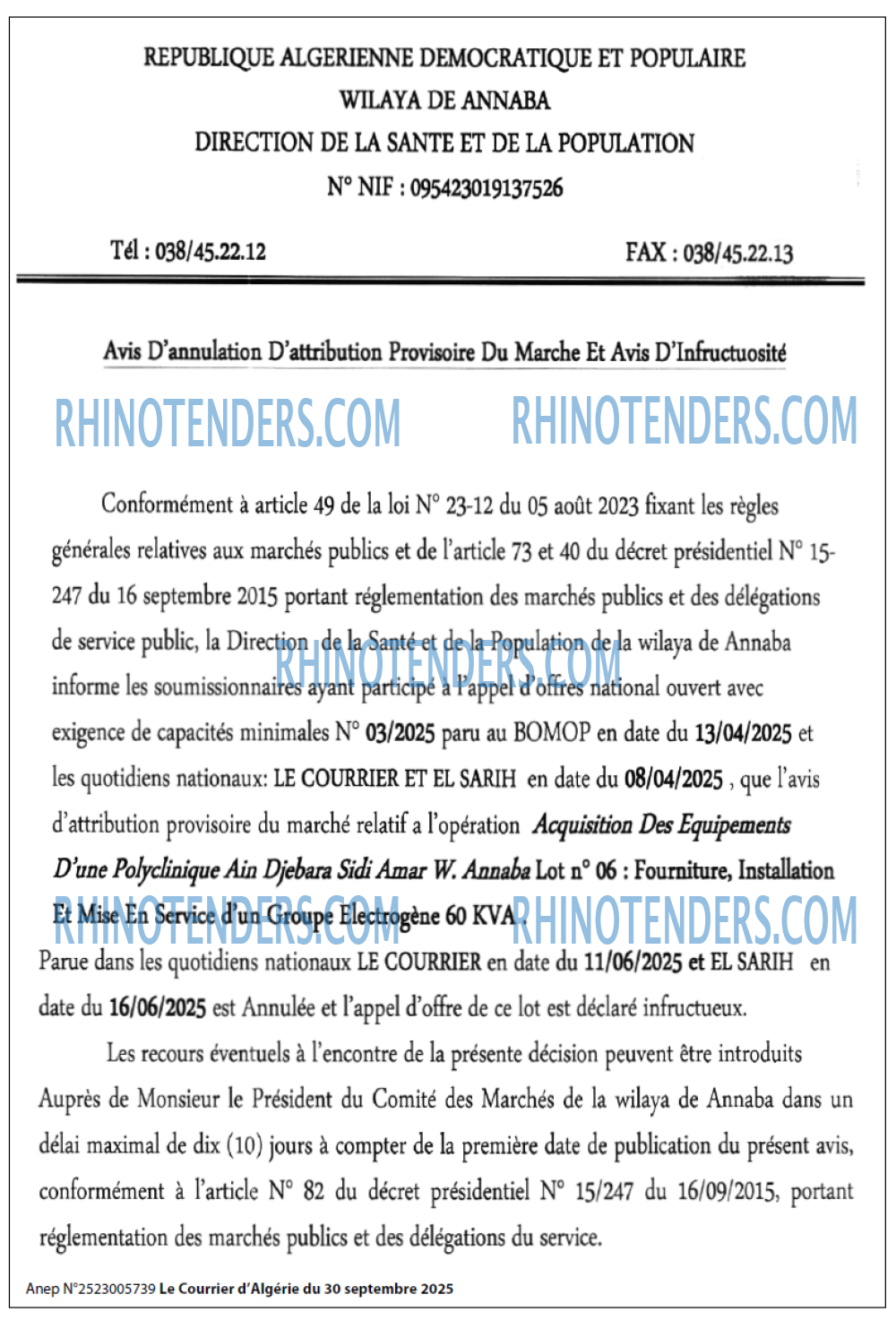 Le Courrier d'Algerie