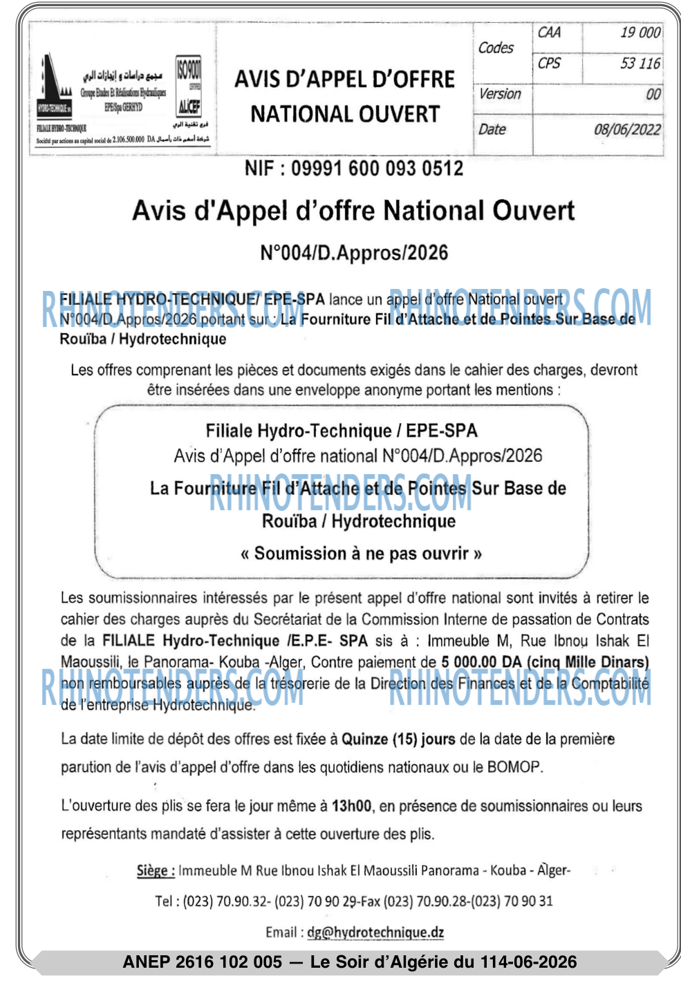 LE SOIR D'ALGERIE