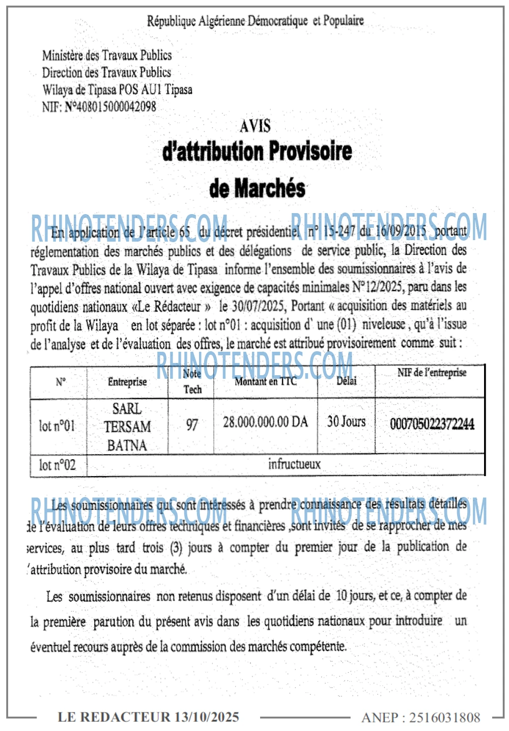 LE REDACTEUR
