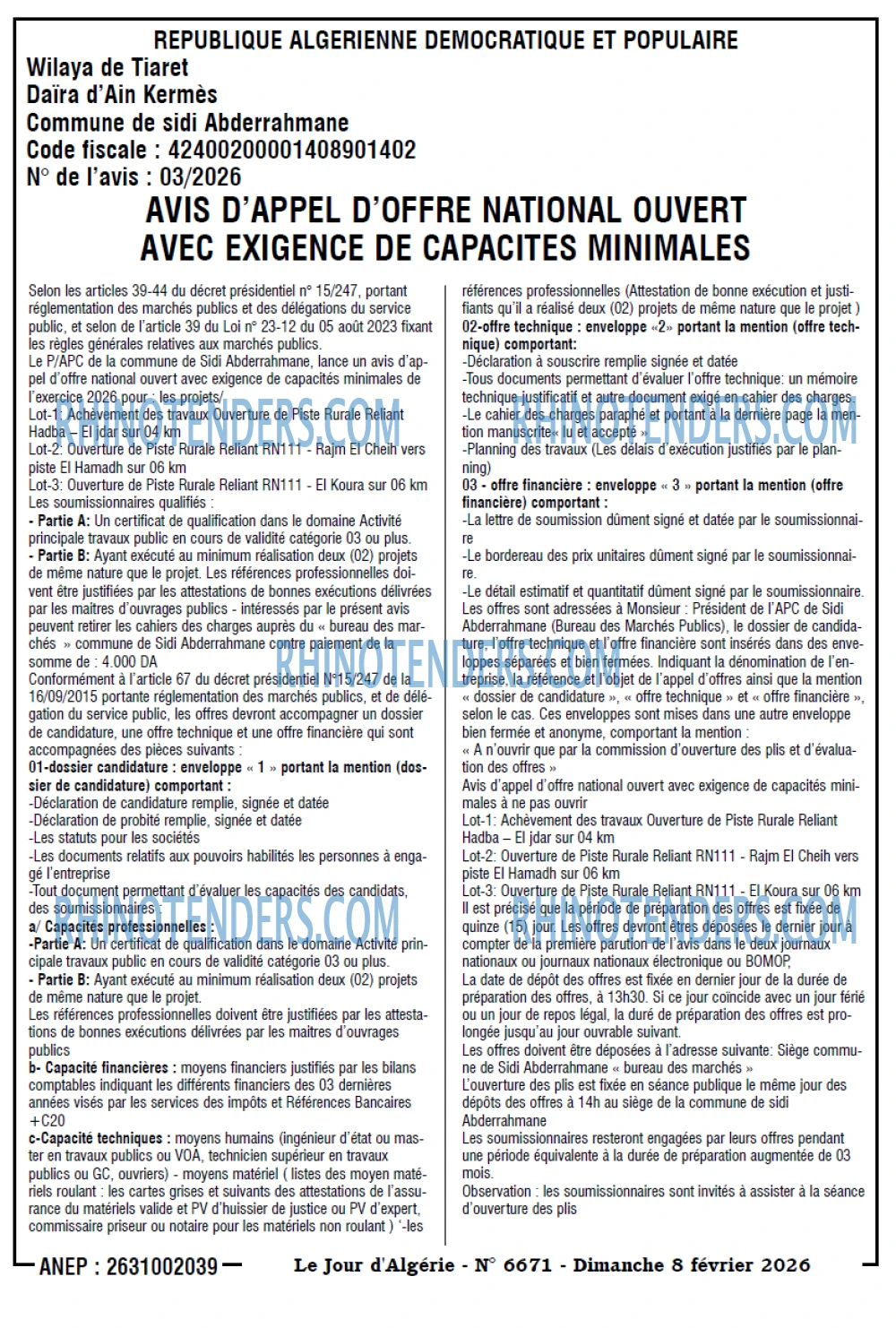 Le Jour d'Algérie