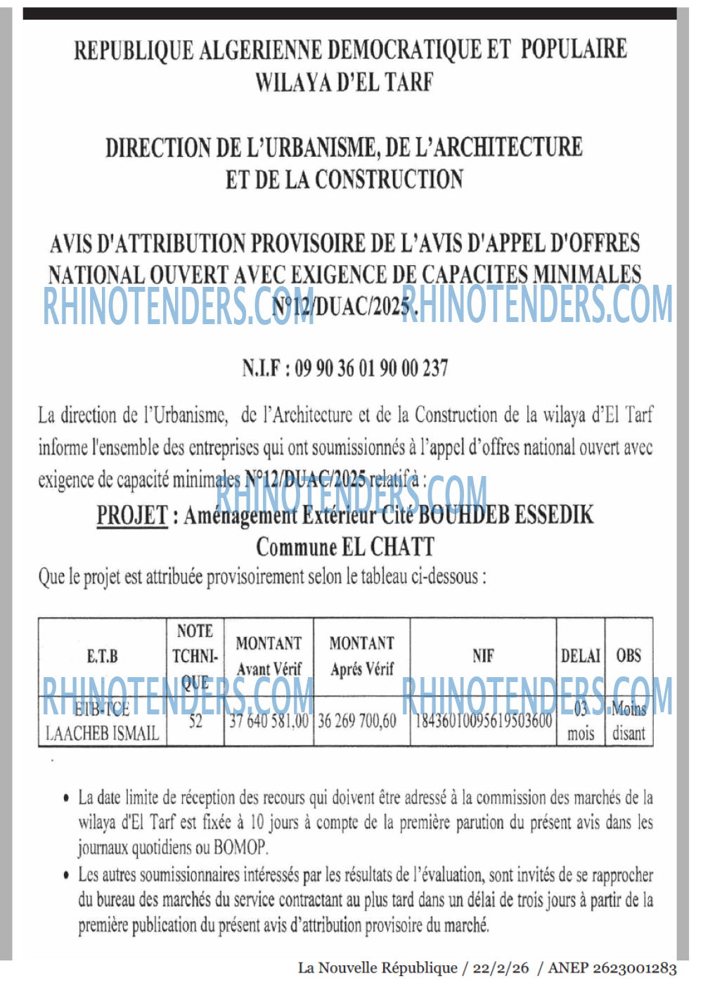 NOUVELLE REPUBLIQUE