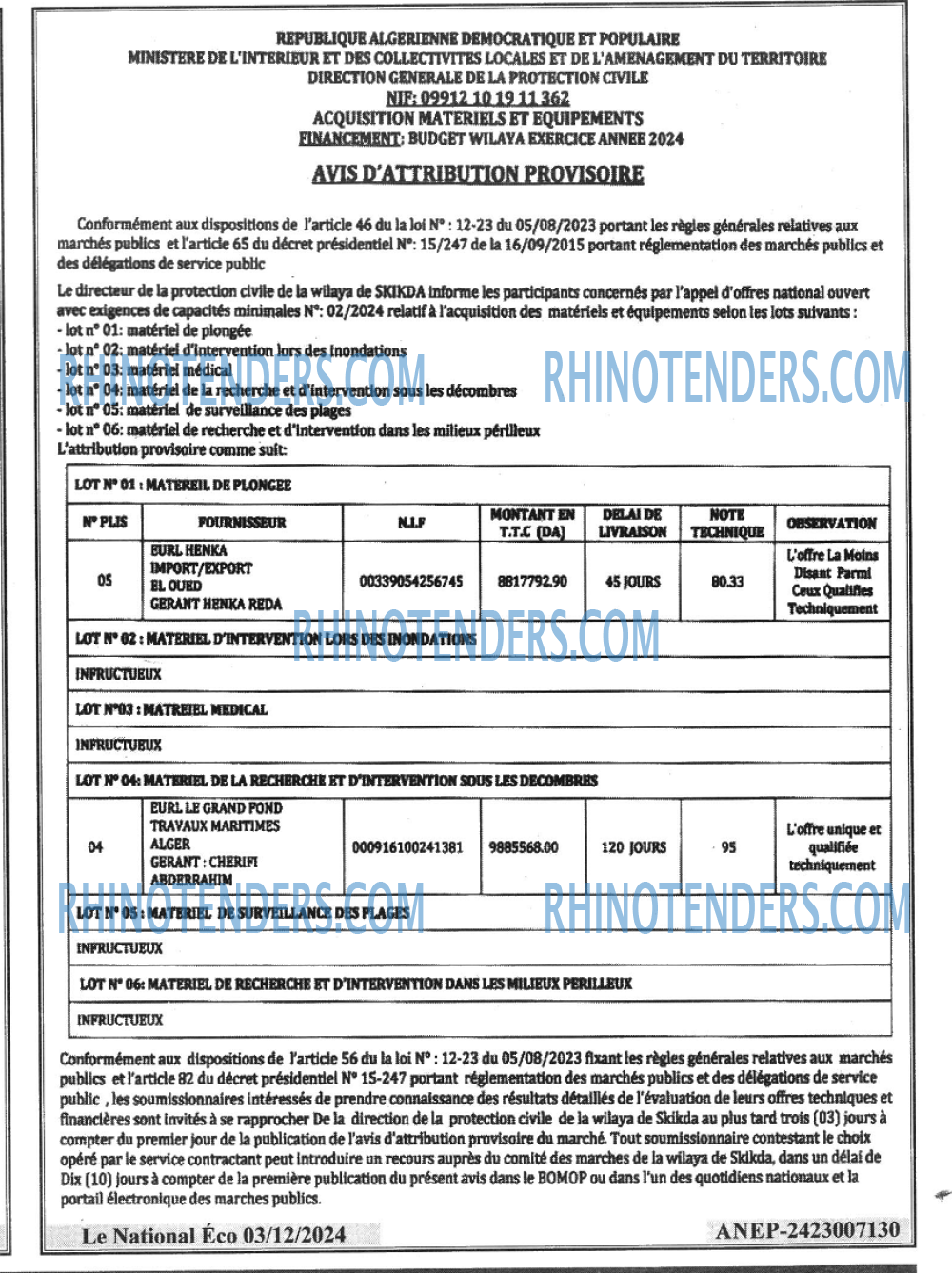 Rhinotenders