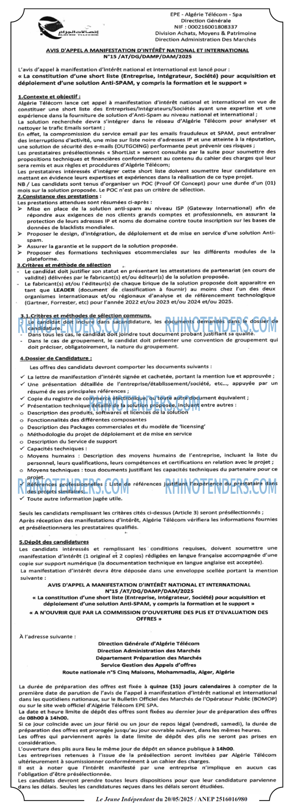 Le jeune indépendant