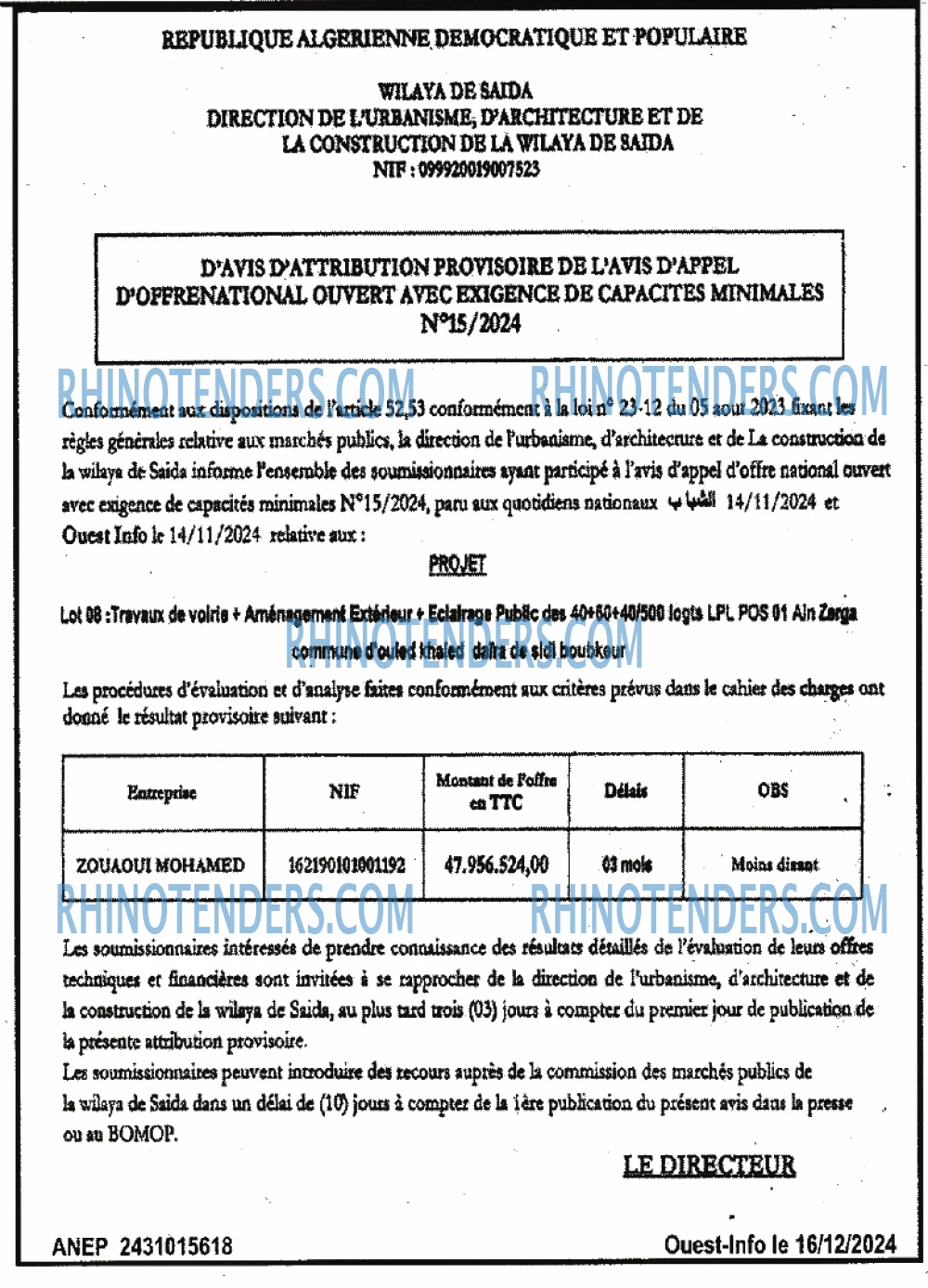 ouest TRIBUNE