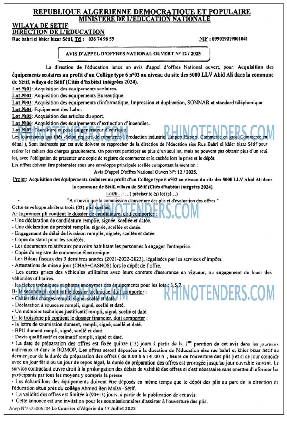 Le Courrier d'Algerie