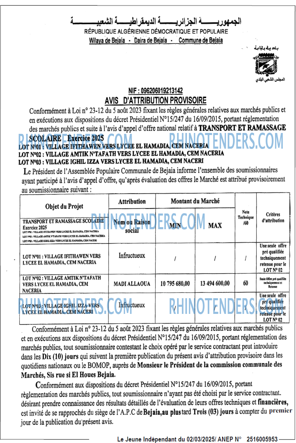 Le jeune indépendant