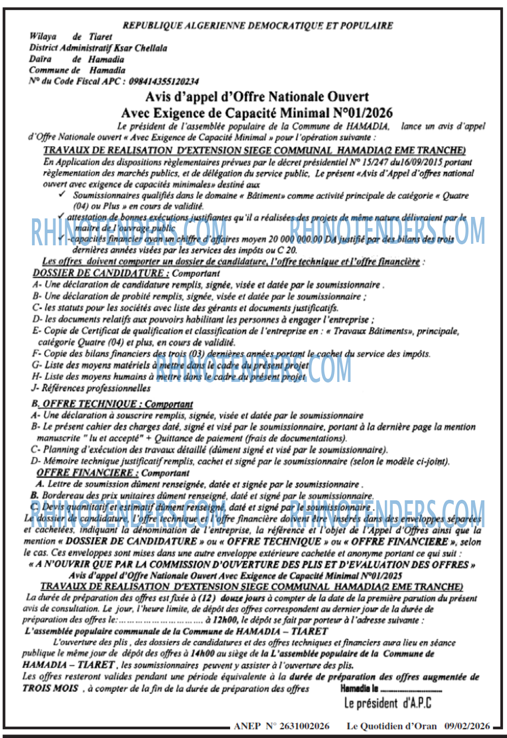 Le Quotidien d'Oran