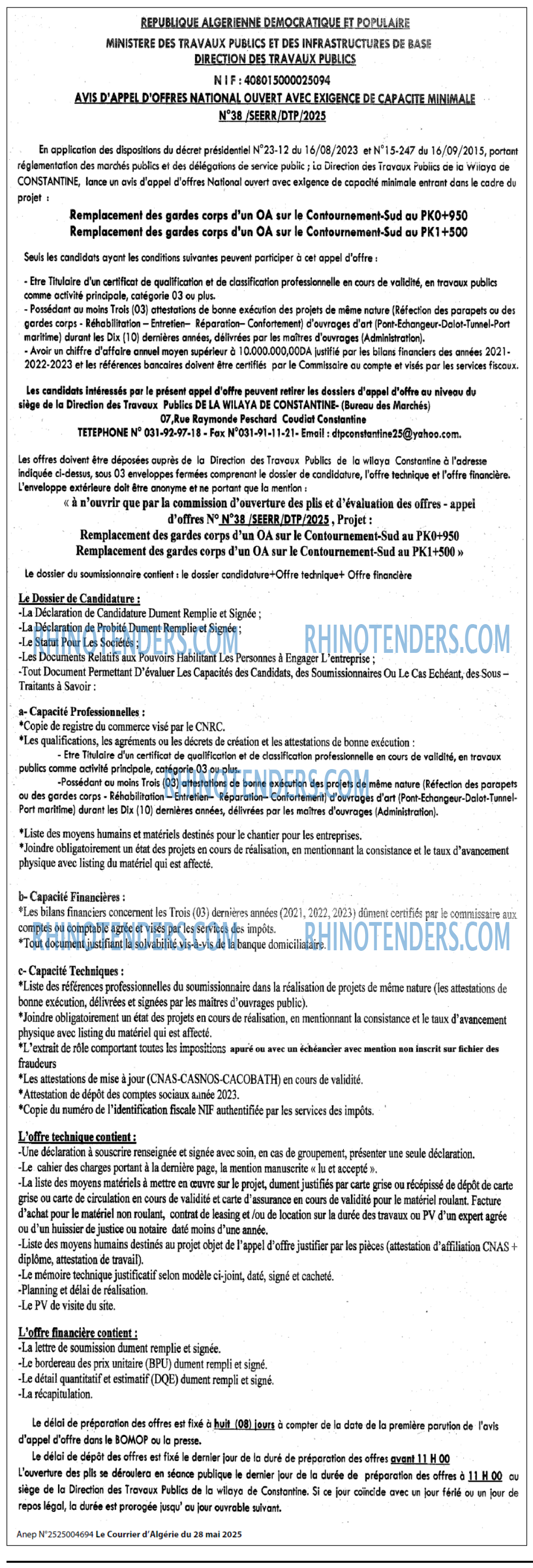 Le Courrier d'Algerie