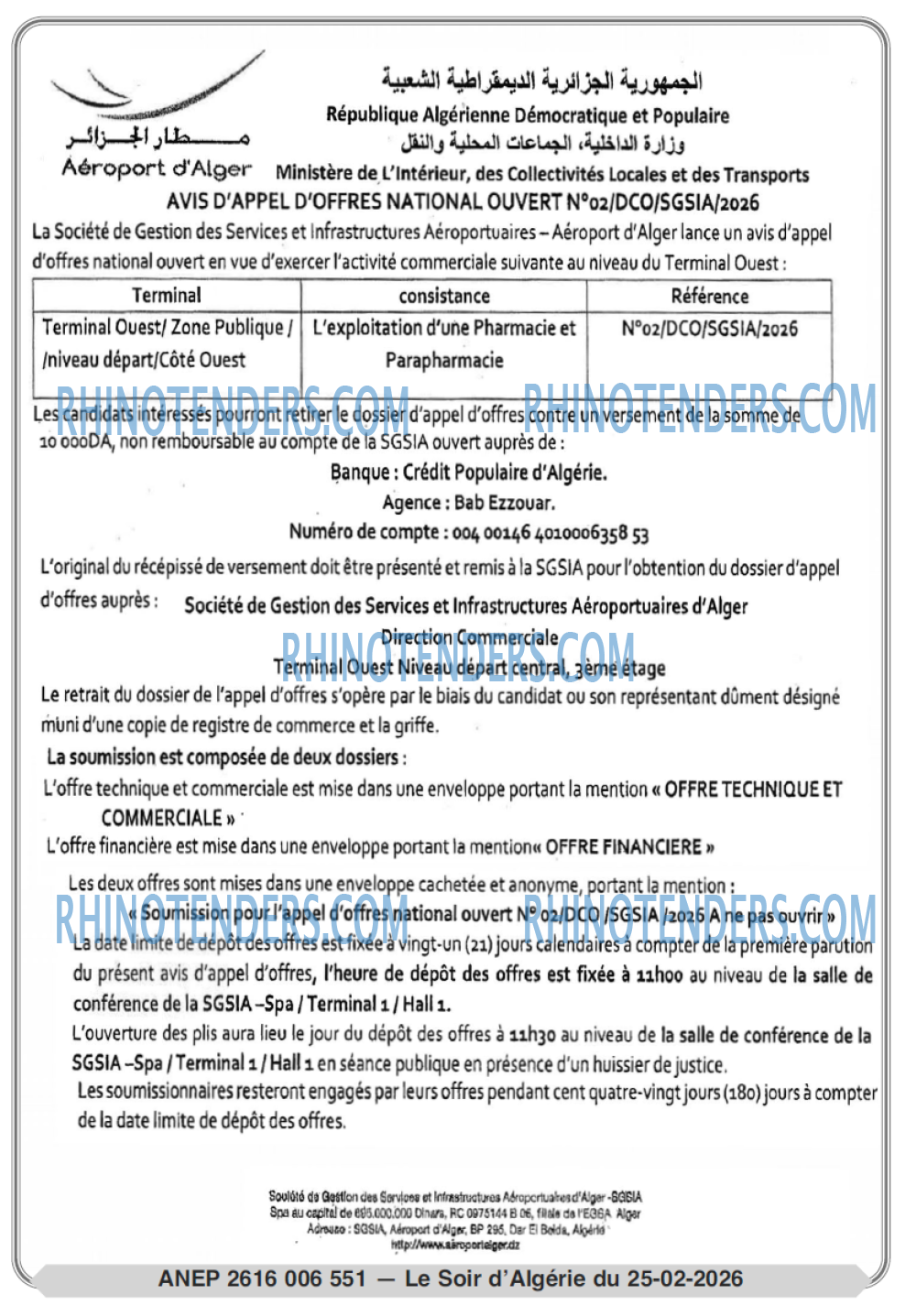LE SOIR D'ALGERIE