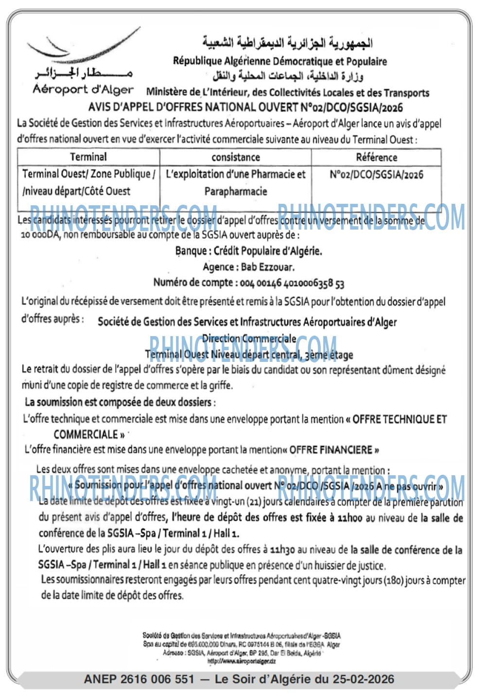LE SOIR D'ALGERIE