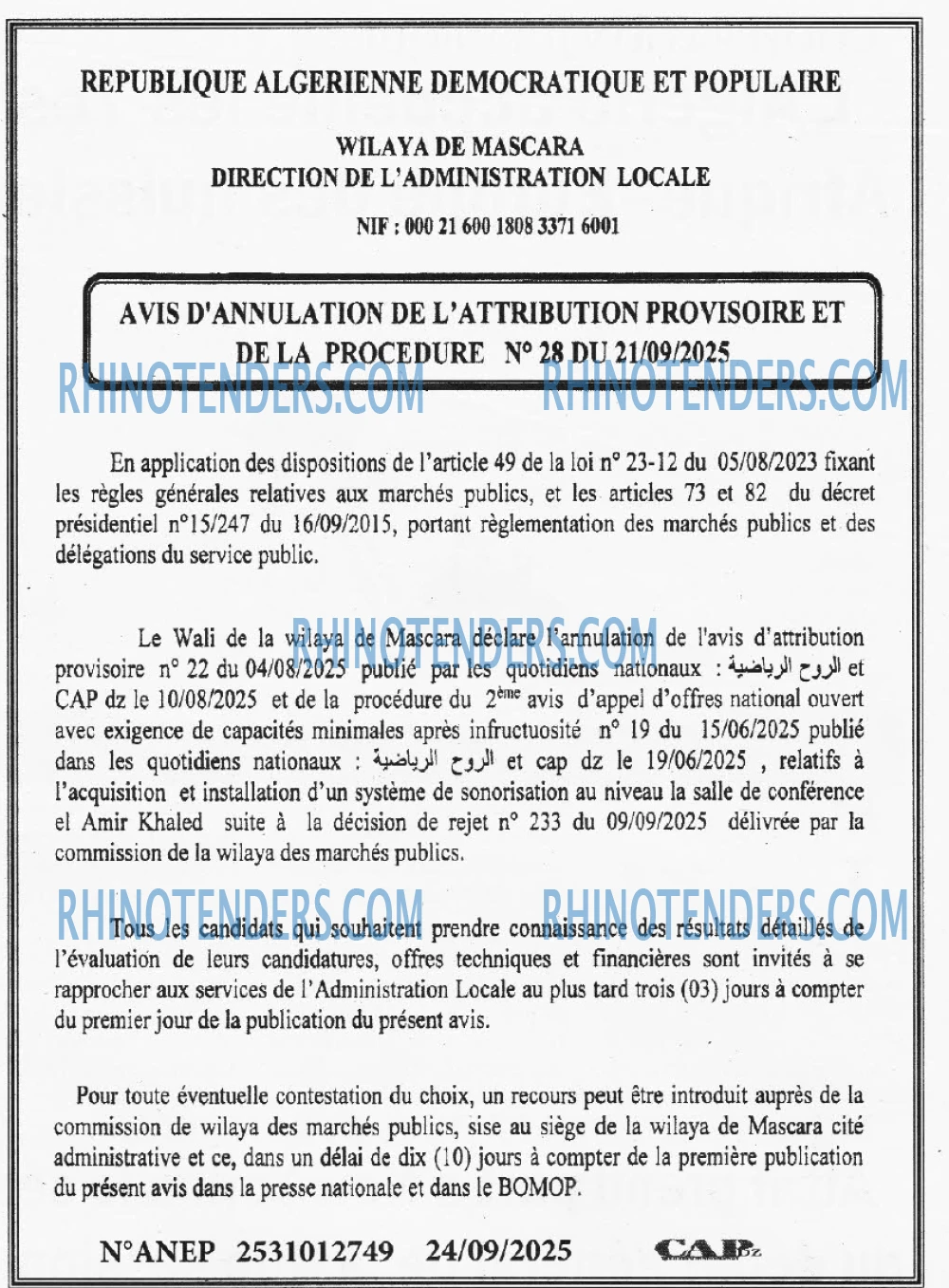 CAP OUEST