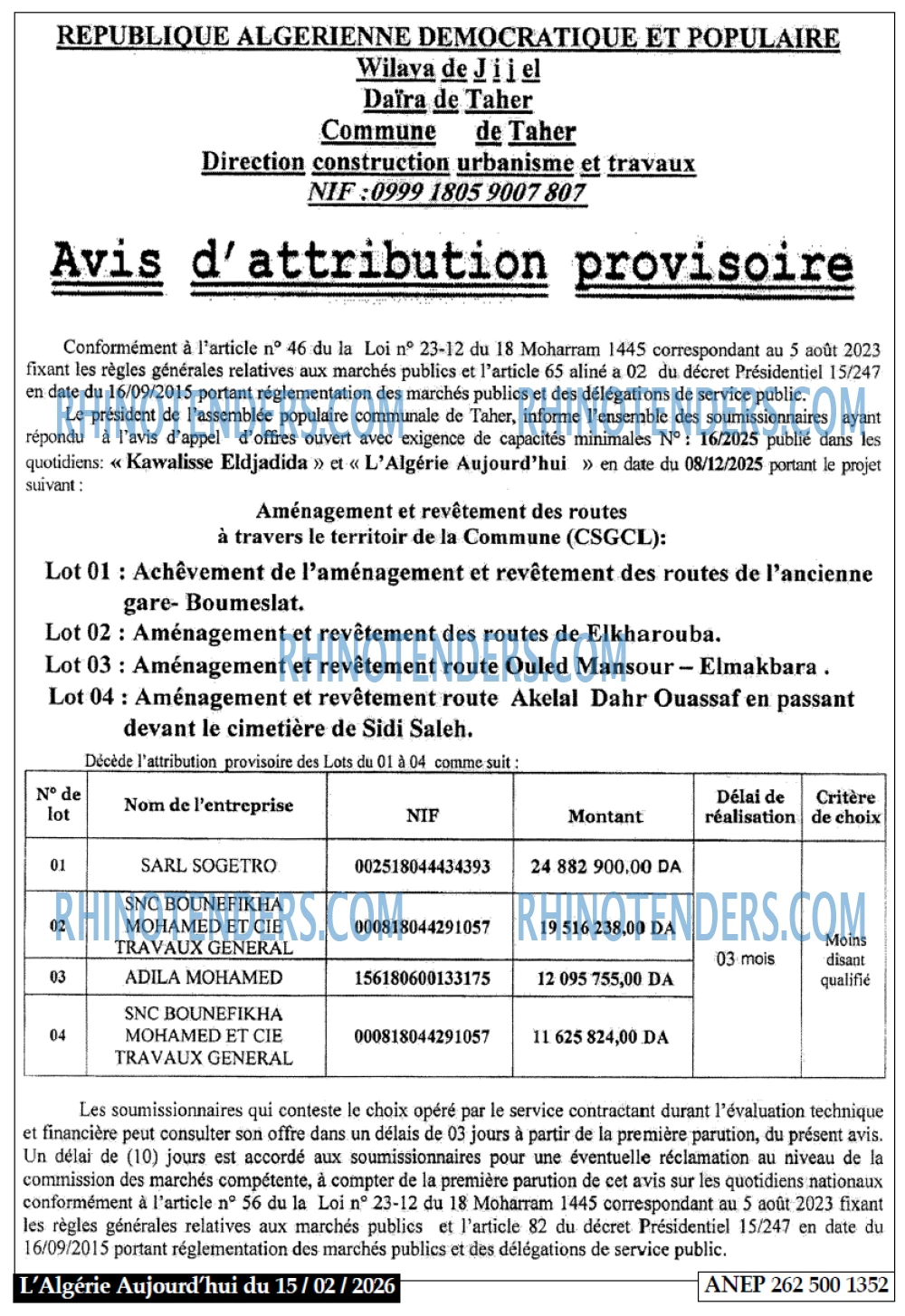 Le Jour d'Algérie