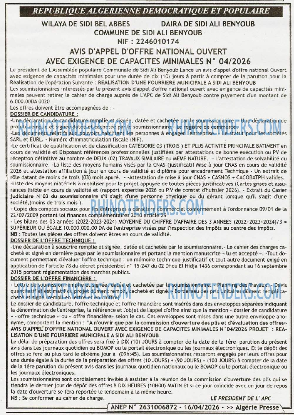 ALGERIE PRESSE