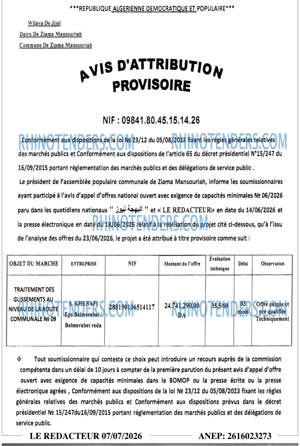 LE REDACTEUR