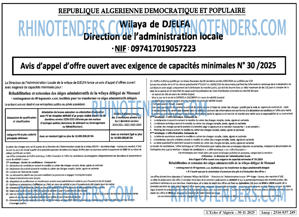 L'ECHO D'ALGERIE