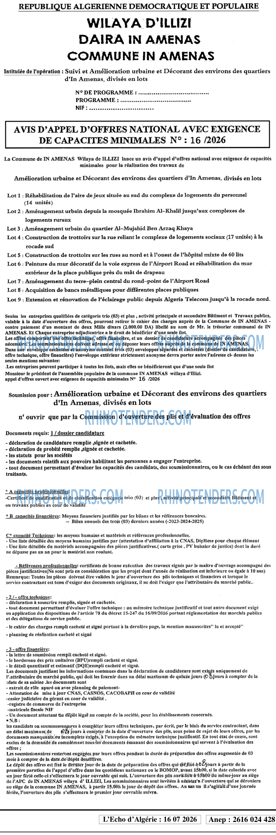 L'ECHO D'ALGERIE