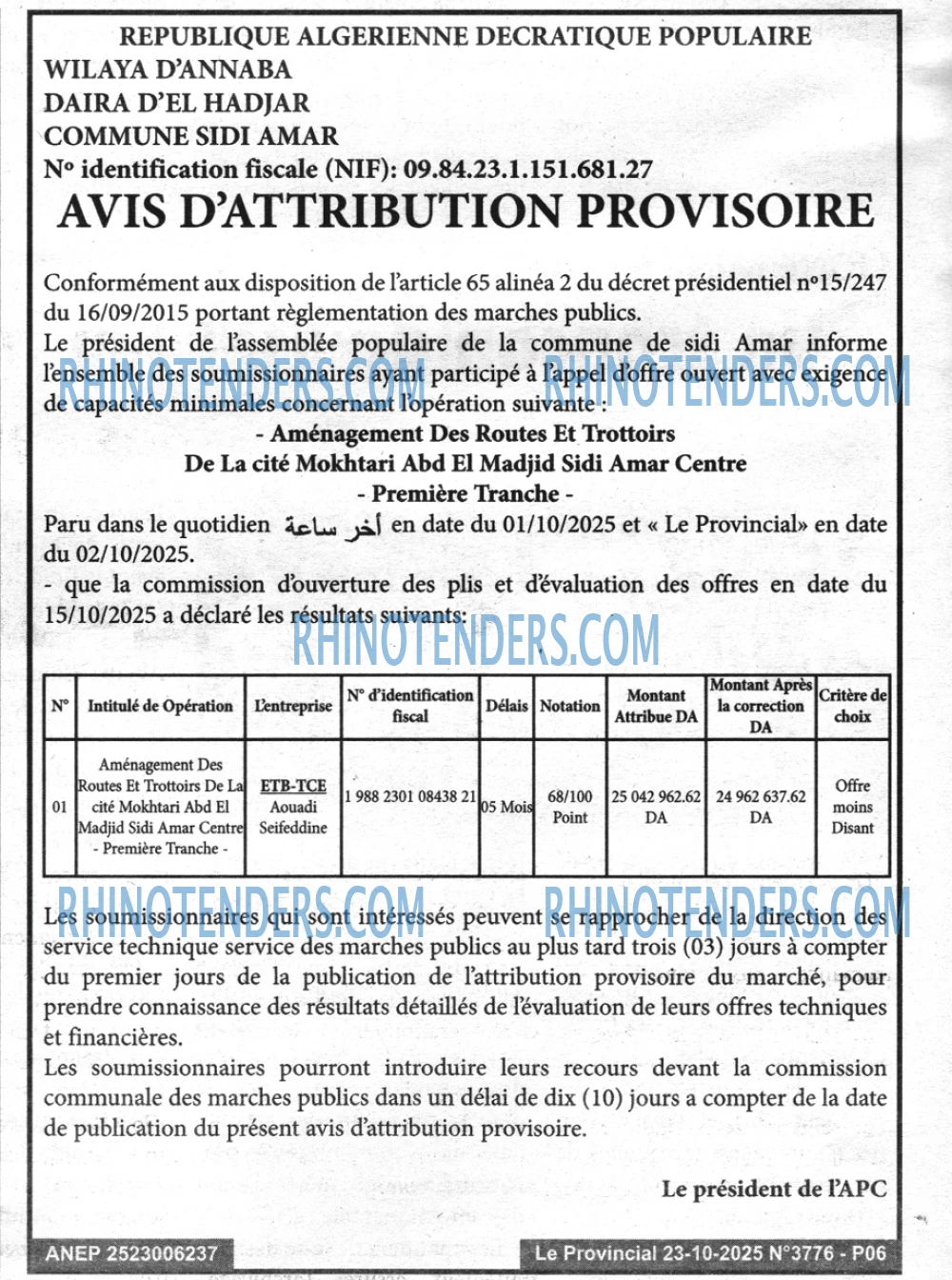 LE PROVINCIAL
