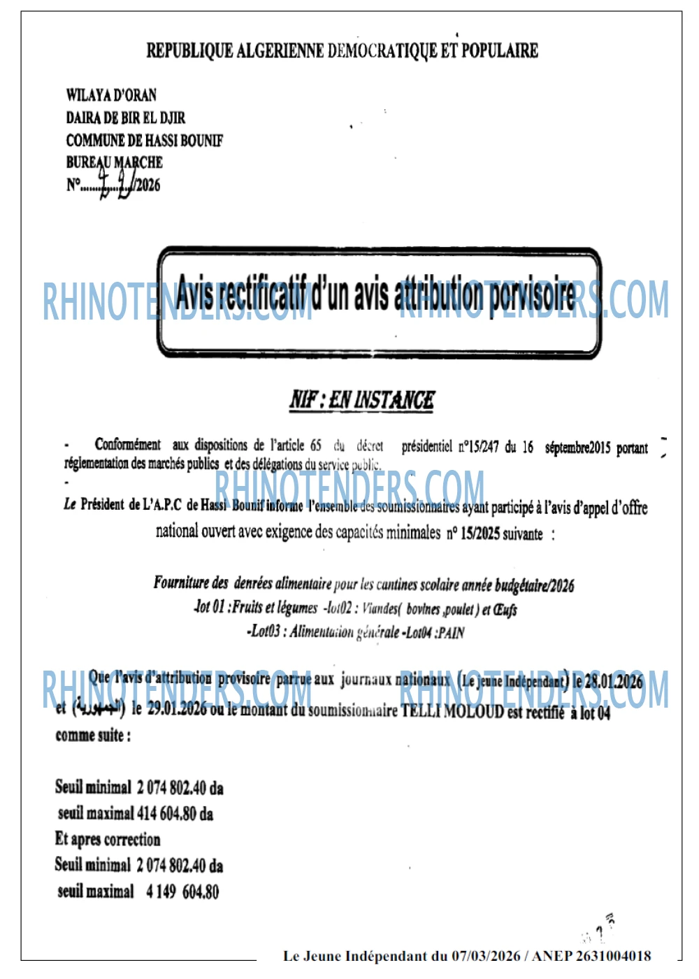 Le jeune indépendant